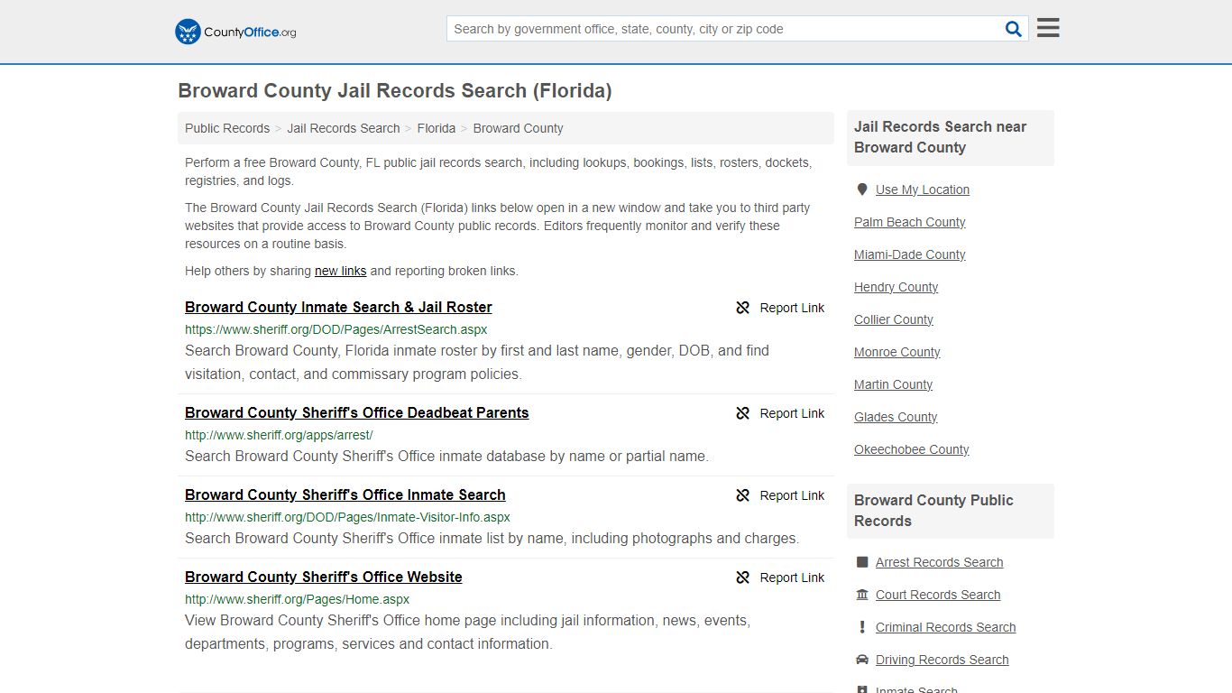 Broward County Jail Records Search (Florida) - County Office